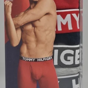 4 Pack Boxer Tommy Hilfiger-Rojo, Negro y Gris US22