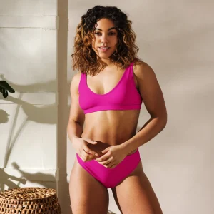 Bikini talle alto Fucsia rosa capote