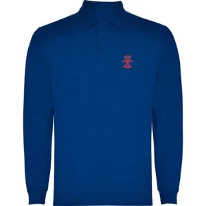 Polo Falange azul real manga larga hombre