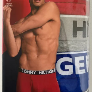 4 Pack Boxer Tommy Hilfiger-Rojo, Gris, Azul y Negro US24