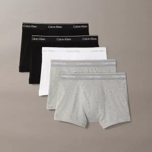 5 Pack Boxer Trunk Calvin Klein-Negro Blanco Gris US04