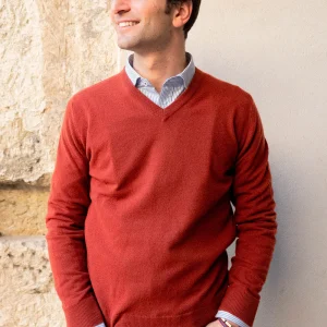 JERSEY DE CASHMERE TERRACOTA